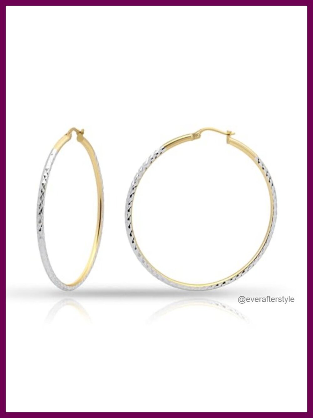 925 Sterling Silver Diamond-Cut Hoop Earrings Women Hypoallergenic 2mm Click-Top